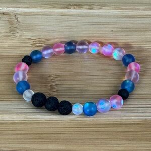 ❤️1. Lava And Glow Beaded Stretch Bracelet